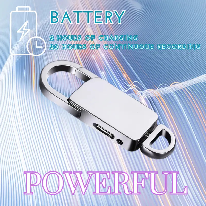 Mini Hidden Spy Digital Audio Recorder Voice Activated Key Chain MP3 Dictaphone