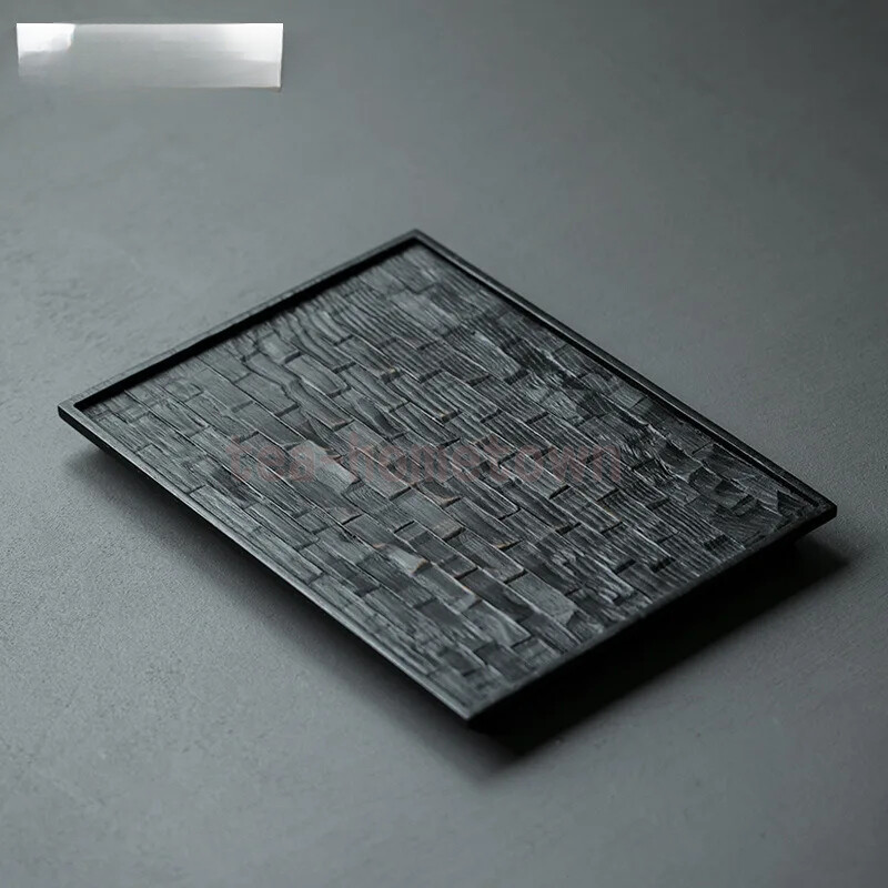 White Wax Wood Tea Tray Zen Solid Wood Dry Brewing Plate Rectangular Tea Plate