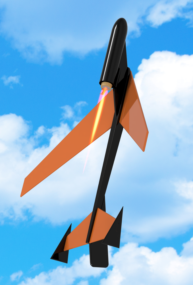 Semroc Flying Model Rocket Kit Hawk KV-65 *New Re-Design*