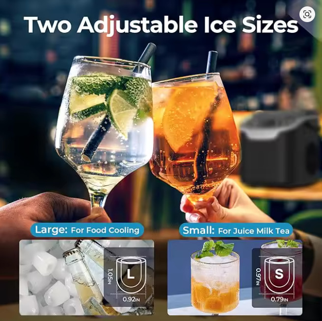 Countertop Ice Maker Machine Portable 26lb/Day Fast Ice Cube Maker