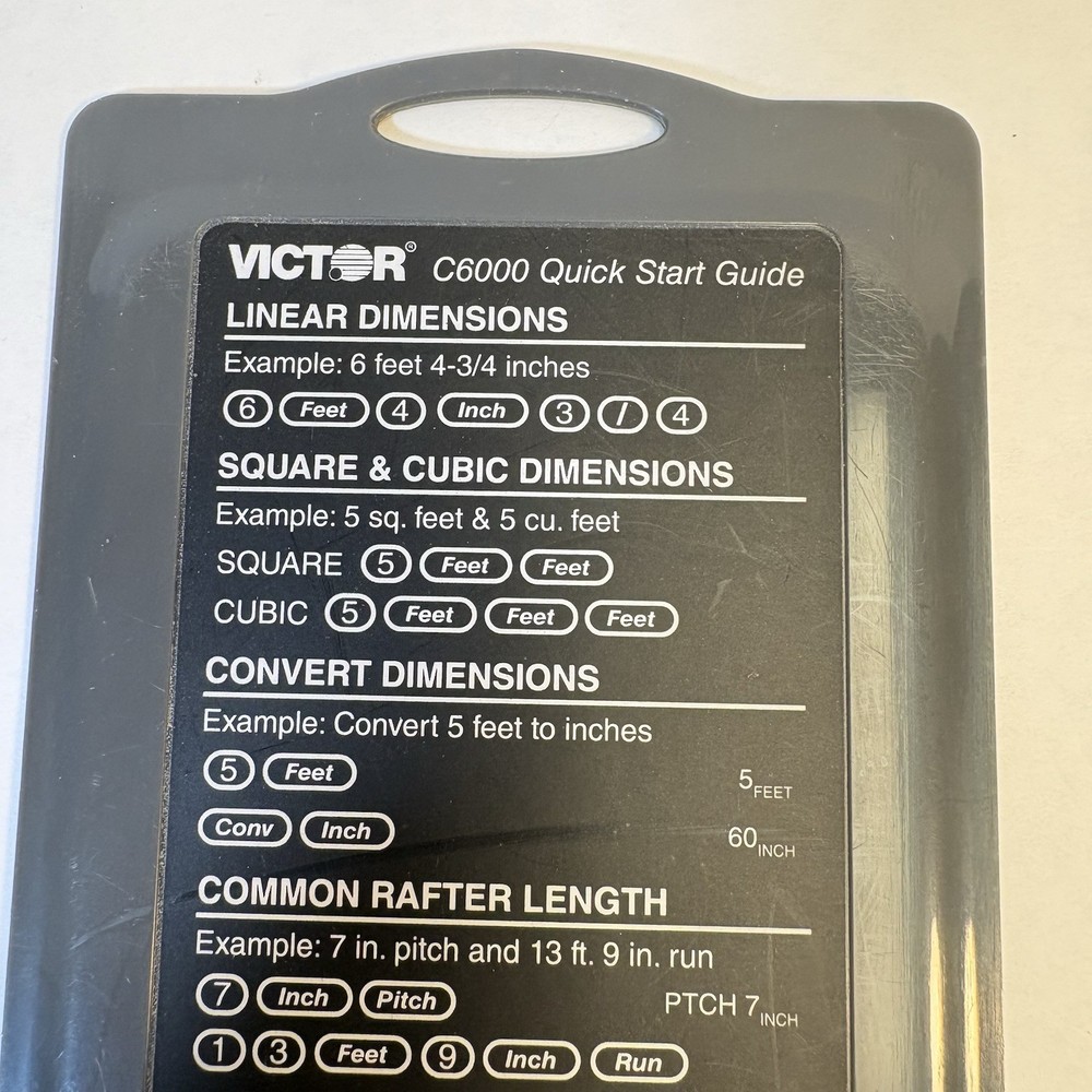 C6000 Advanced Construction Calculator with Protective Case Displays in Fraction