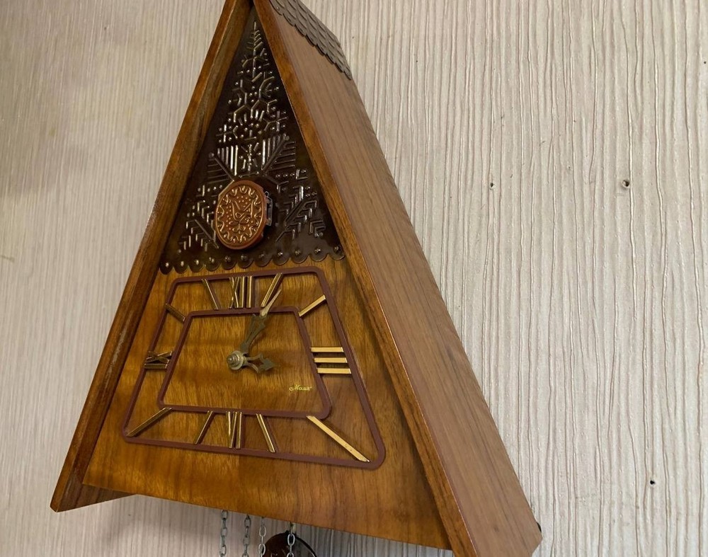 Soviet Vintage Cuckoo clock, USSR clock, Soviet working clock, Mechanical clock