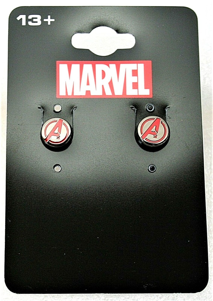 Marvel Comics Avengers "A" Logo Earrings New NOS MOC 2020