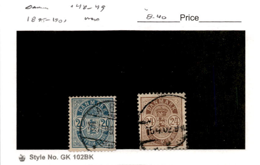 Denmark, Postage Stamp, #48-49 Used, 1895 (AB)