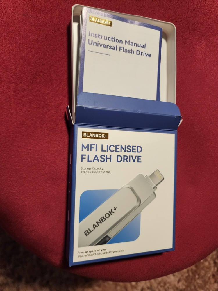 BLANBOK+ MFi Certified 128GB Type C + Lightning