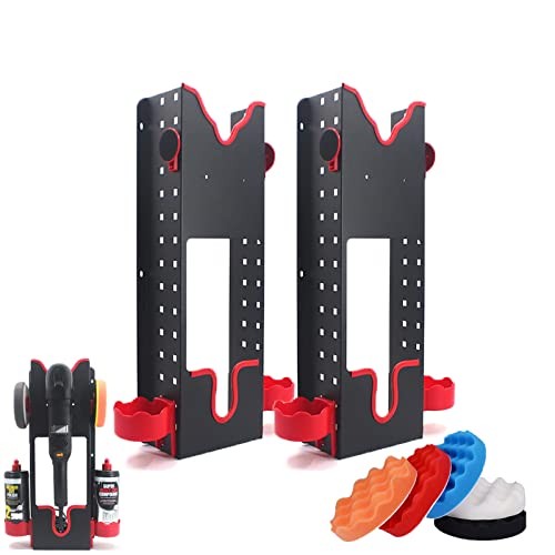 Wall Mount Buffer Polisher Holder,2 Pcs Polishing Machine Rack with 5pcs 2 PCS