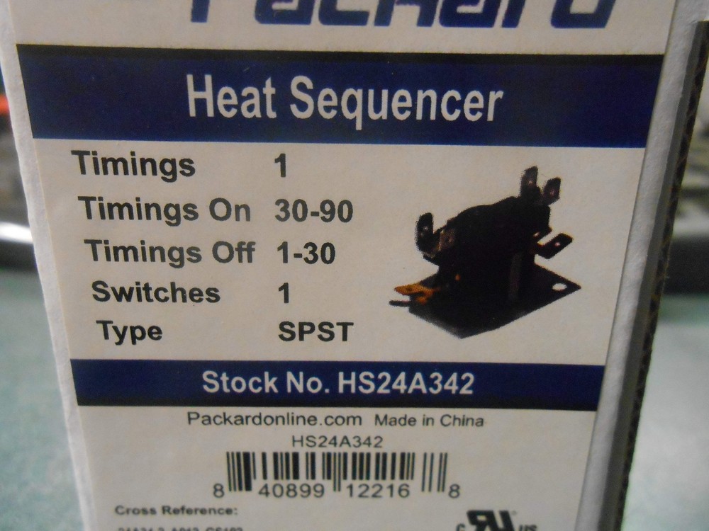 PACKARD HS24A342 SPST HEAT SEQUENCER 202725