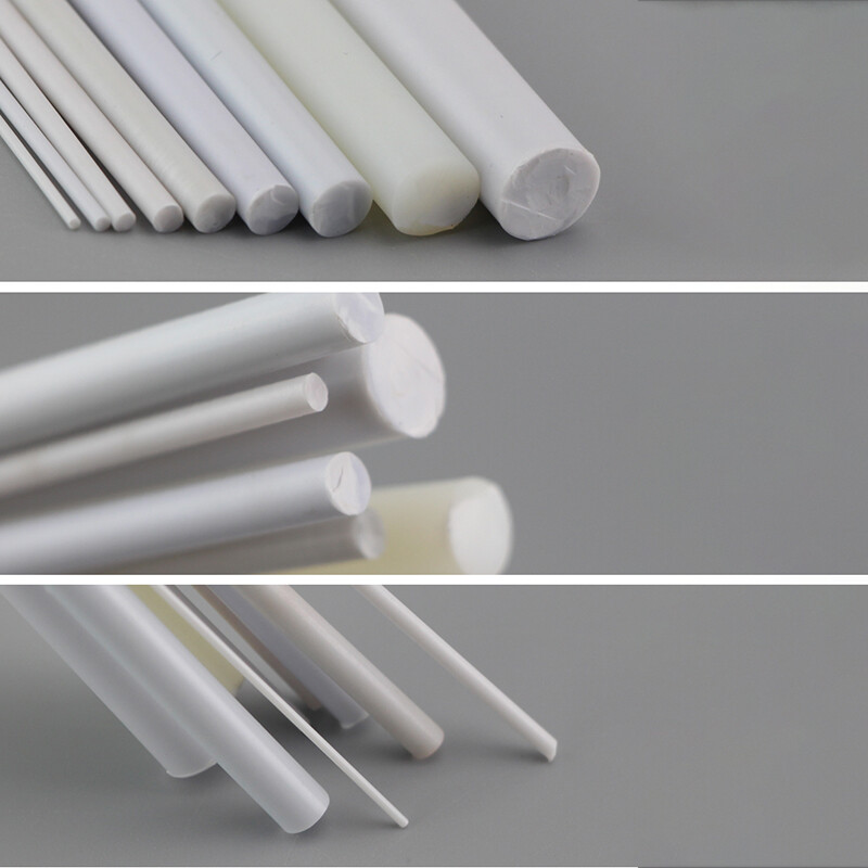 White ABS Solid Round Bar High Quality Material for DIY Model Making 2-8mm*250mm
