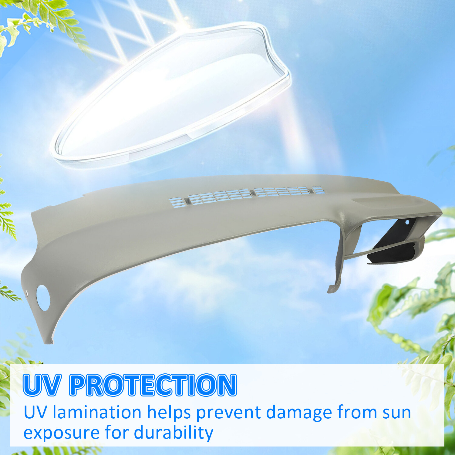 For 1997 97-99 00 GMC SUVs & Trucks in Medium Grey NEW Molded Dash Cover Cap