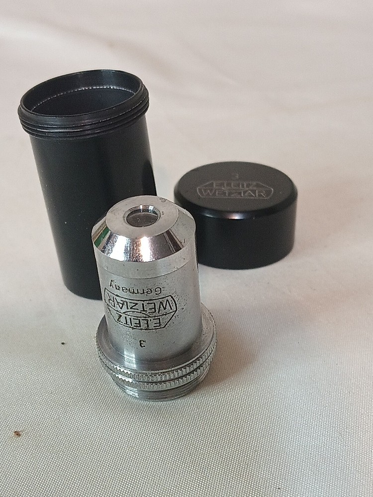 E. Leitz Wetzlar 3 170/- C10:1 A0.25 10x Microscope Objective Lens