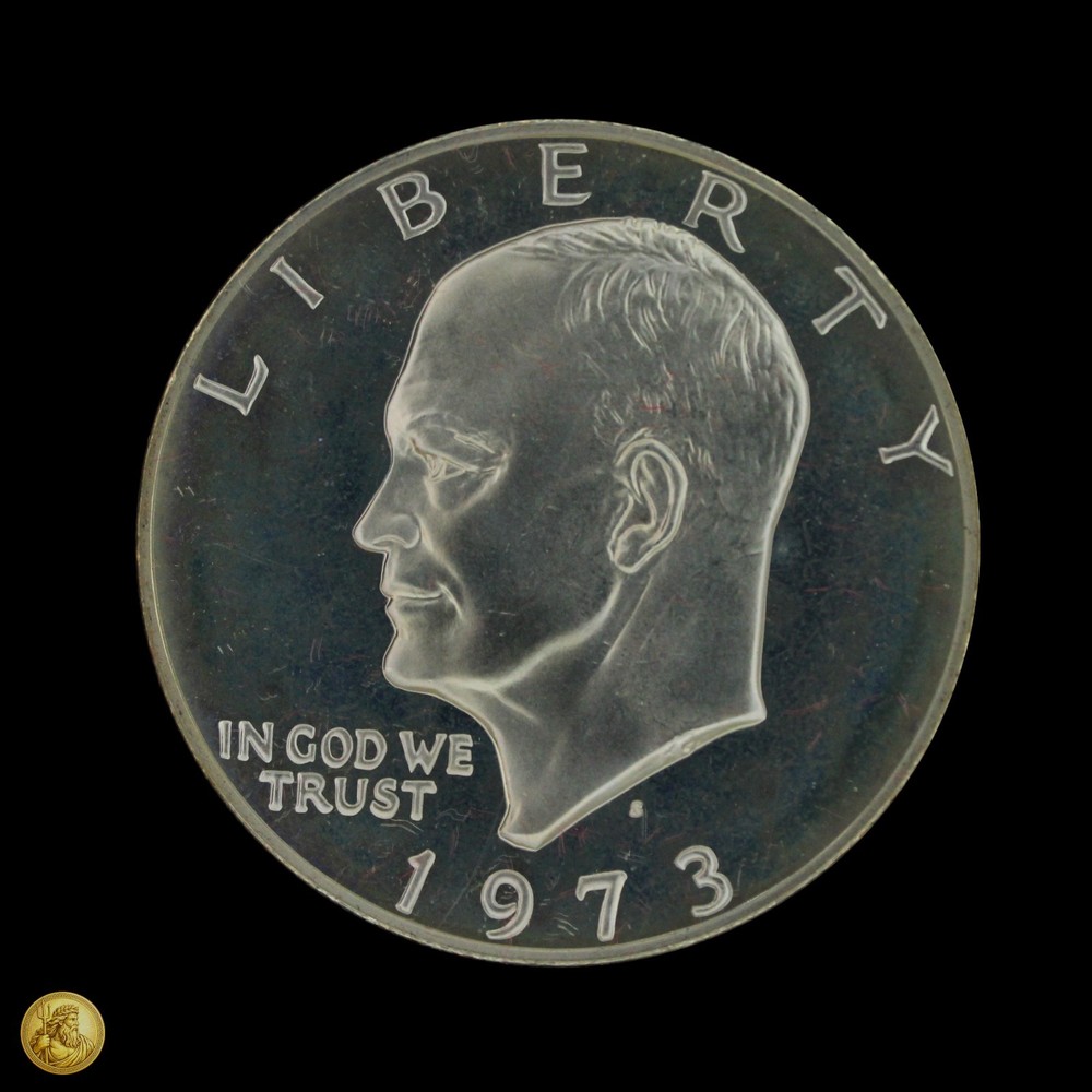 1973-S Eisenhower Proof 40% Silver Dollar Coin OGP -E487