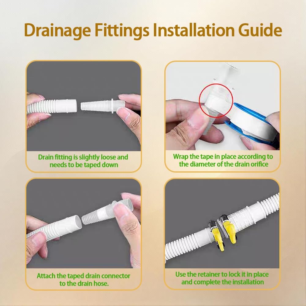 New Version 26ft Mini Split Air Conditioner Drain Hose, 5/8" I.D Universal Mi