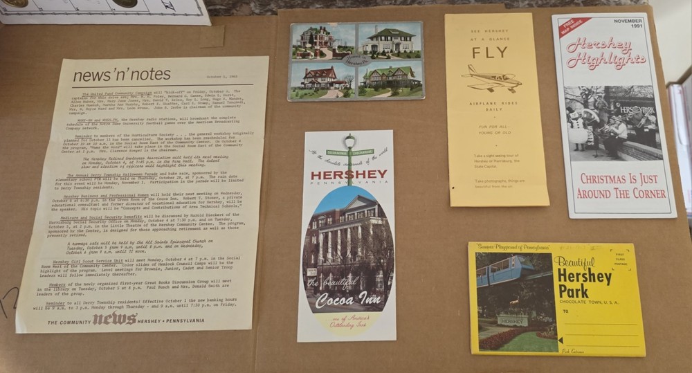 Vintage Hershey  PA visitor Pamphlets Post / Cards