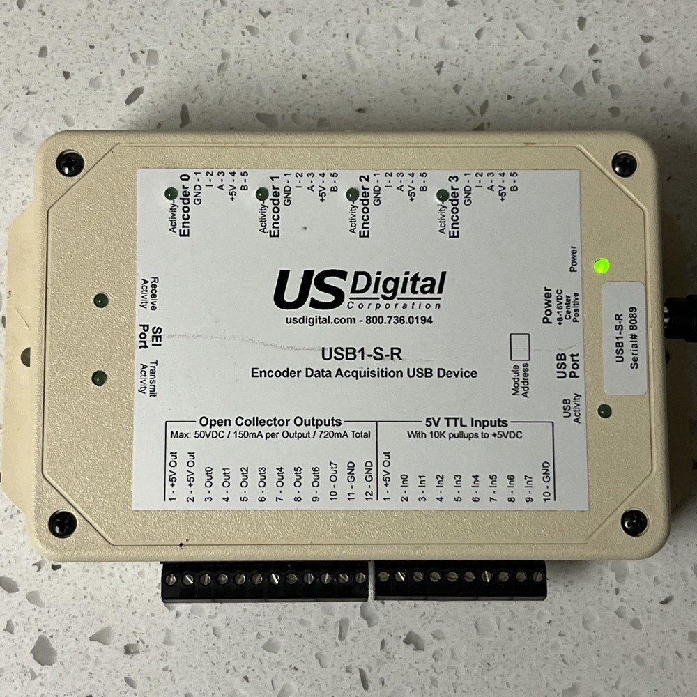 US DIGITAL USB1-D-R   Encoder Data Acquisition USB Device
