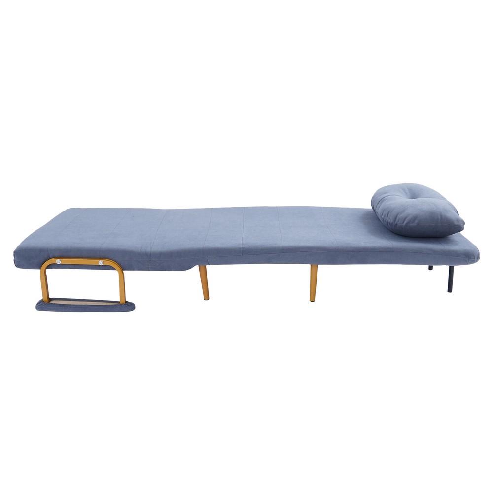 Folding Sofa Bed with Iron Frame, Adjustable Backrest, Space-Saving Design