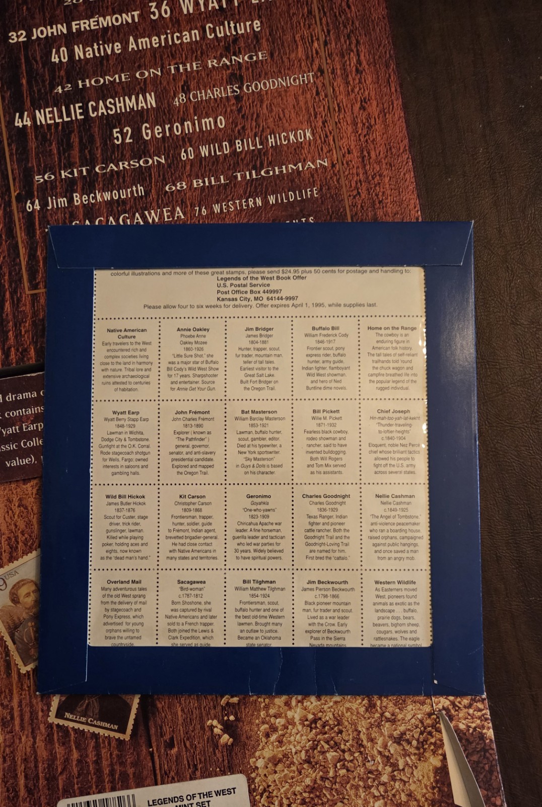 United States Sc# 2870 Legends of the West Recalled Error Sheet Mint MNH + BOOK