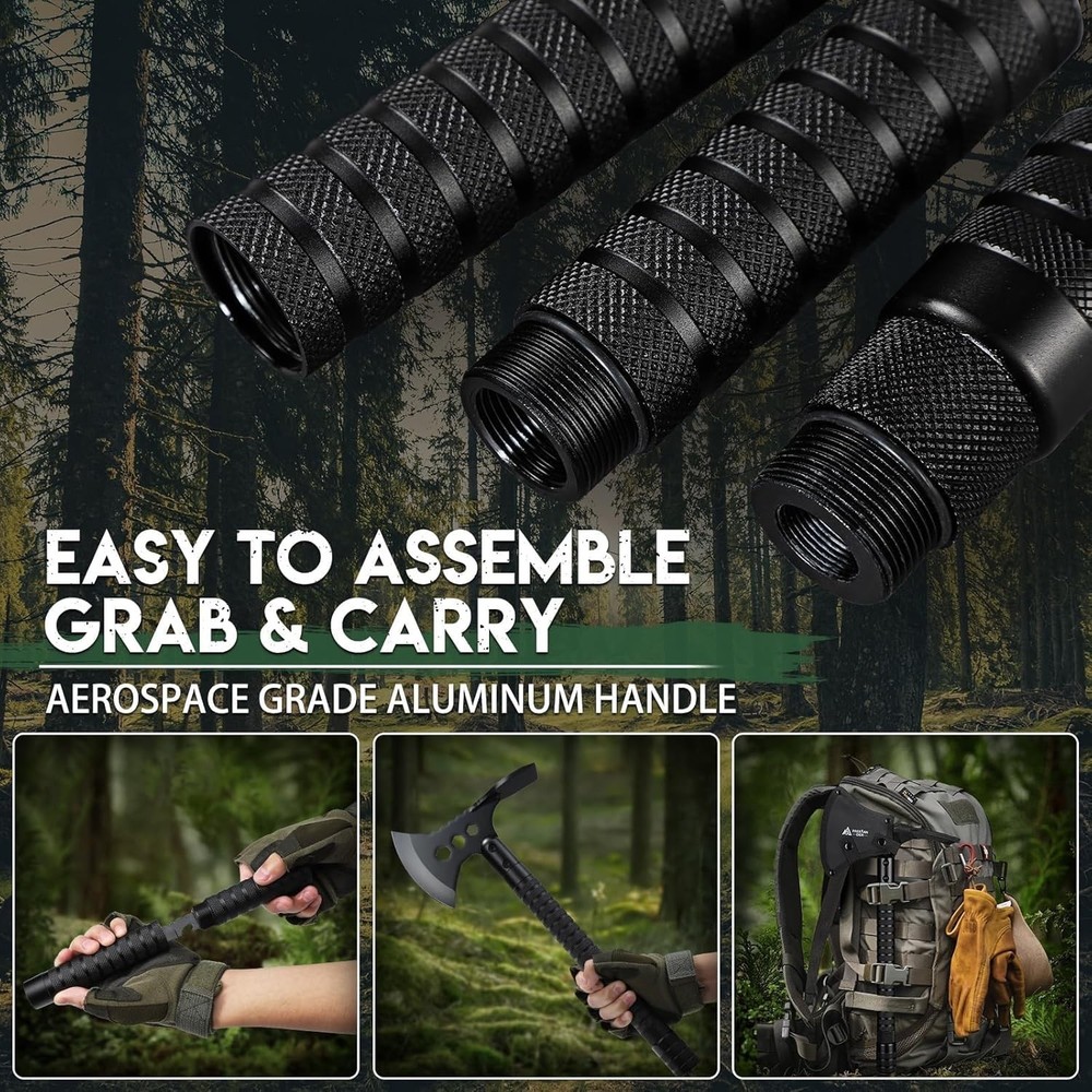 Tactical Axe 2 Pack, Sharp Tomahawk with Sheath, Portable Tomahawk with Clip ...