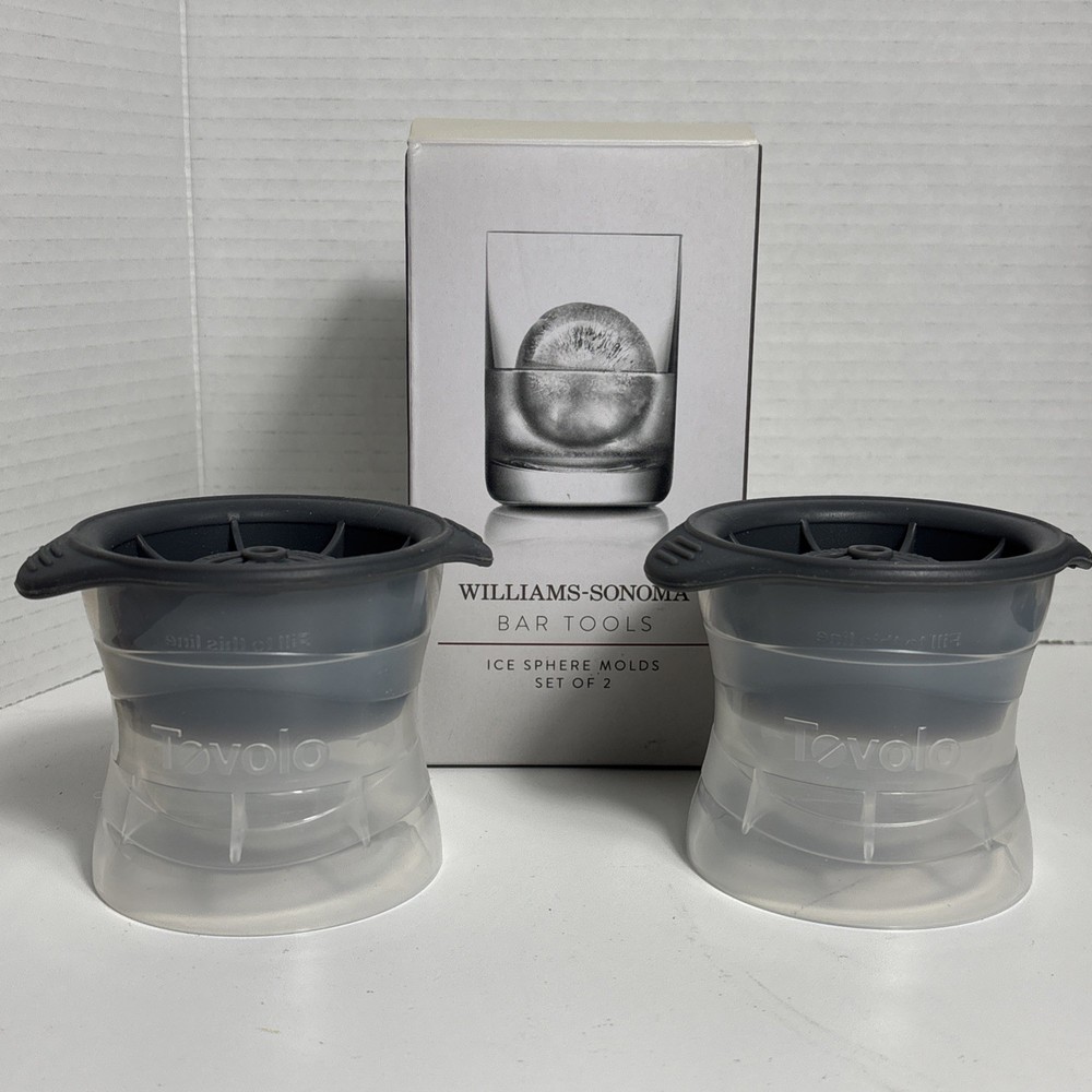 Williams-Sonoma Stackable Tovolo 2.5" Ice Sphere Molds Flexible Silicone 2-Pack