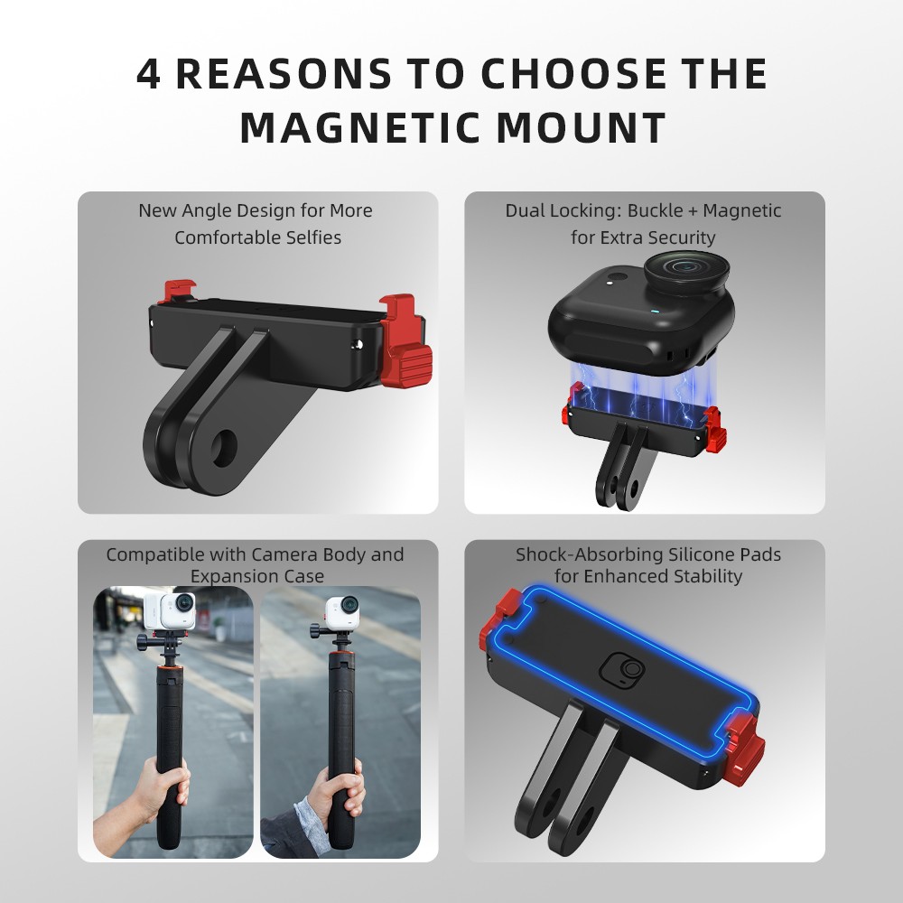 Magnetic Quick Release Bracket For Insta360 GO UItra Camera Mount Adapter Base