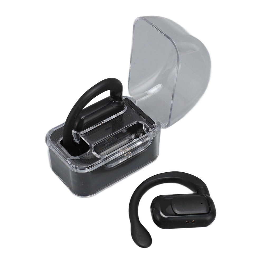 (Black)144 Languages Translator Earbuds Touch Control Earhooks Language