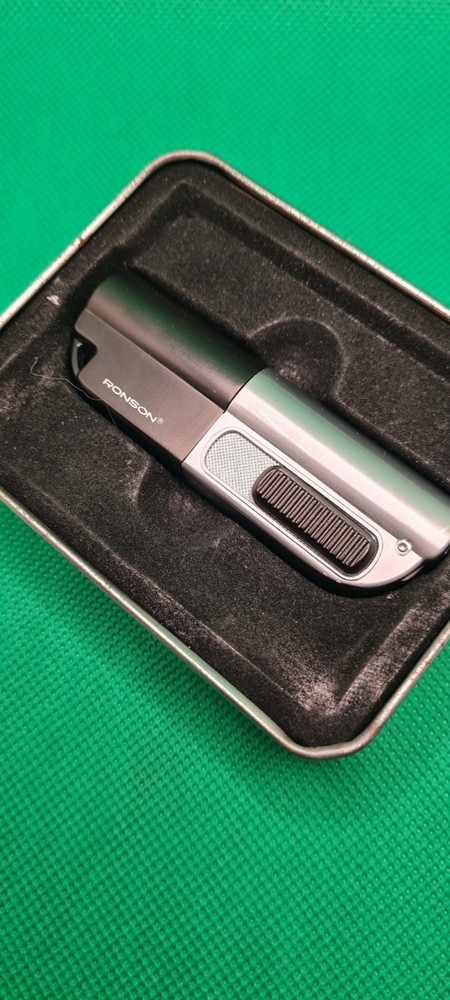 Mint RONSON Rocket Jet Flame Lighter Circa 1990 Full Working Condition In Box