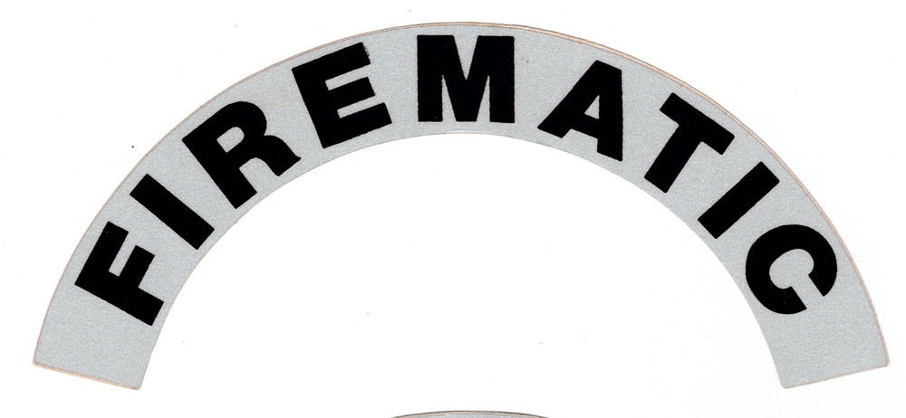 FIREMATIC - Highly Reflective FIRE HELMET CRESCENT  DECALS -  A PAIR