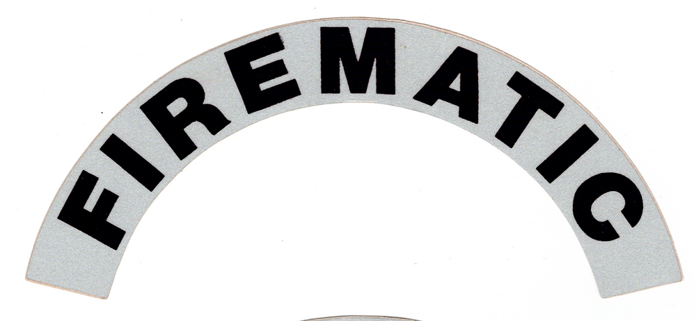 FIREMATIC - Highly Reflective FIRE HELMET CRESCENT DECALS - A PAIR