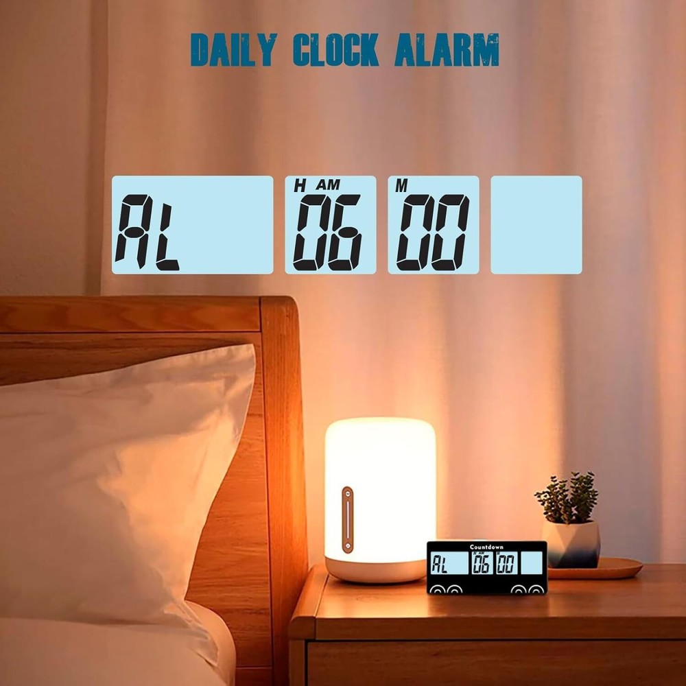 Digital 9999 Days Timer Clock Count-up/down Events Tracking Backlight Loud Alarm