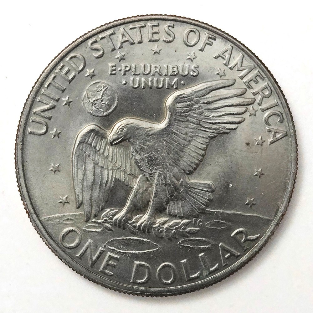 1972 D $1 Eisenhower One Dollar Eagle Over Moon