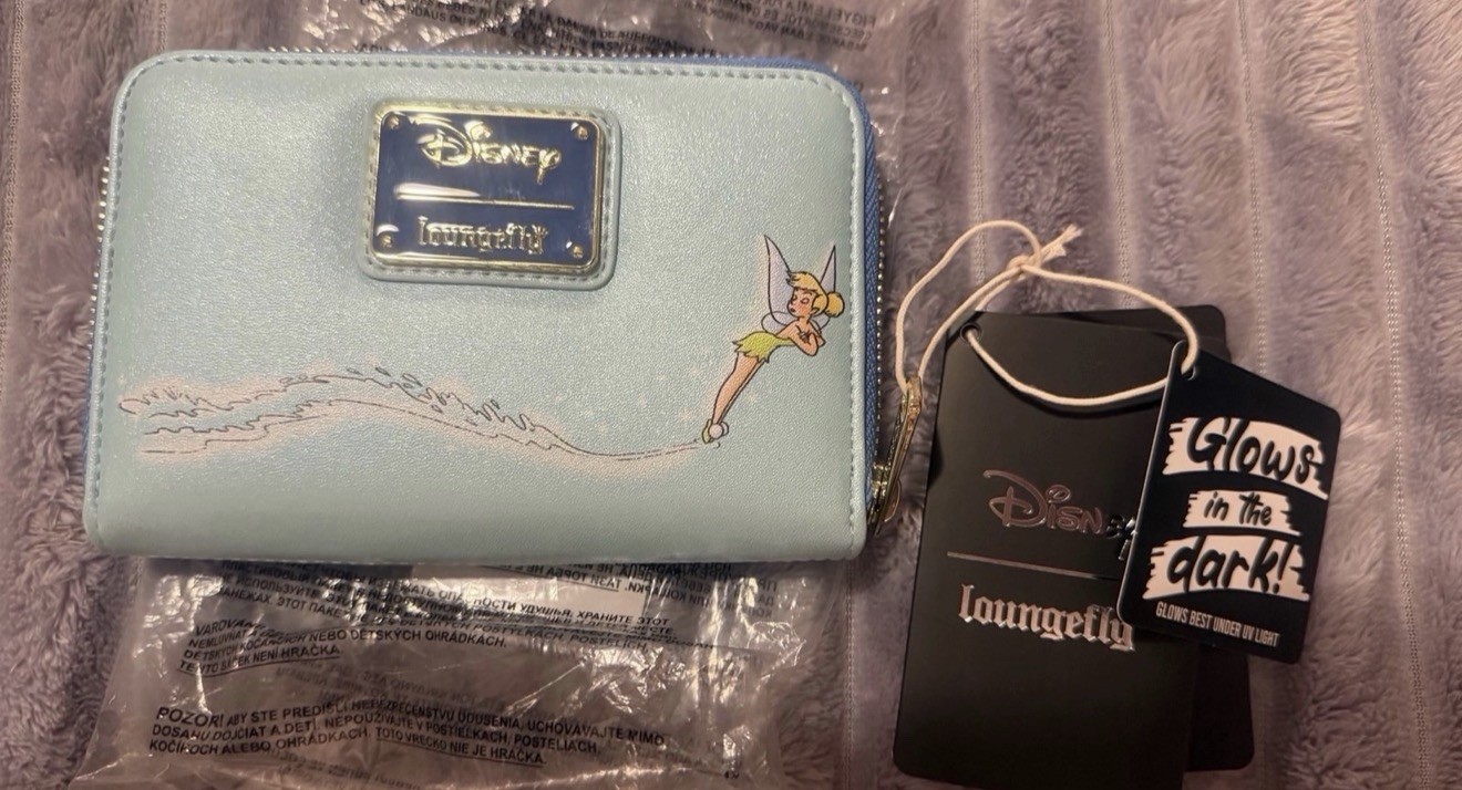 Loungefly Disney Peter Pan You Can Fly Glow Zip Around Wallet Medium 2024