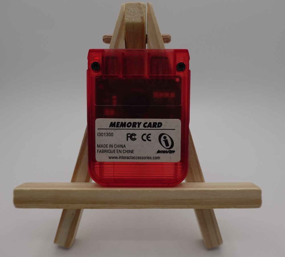 PlayStation one memory card Interact 1 Mb 15 Blocks Translucent red