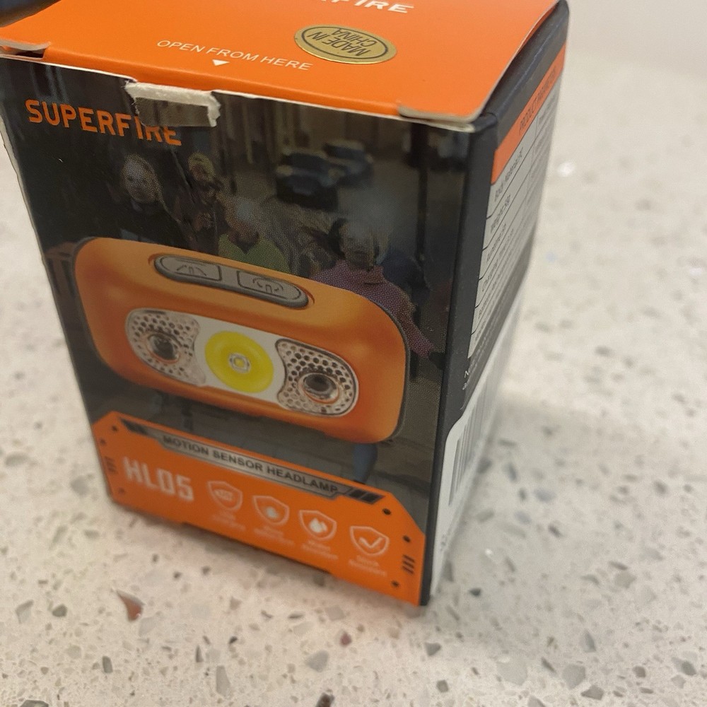 Superfire HL05 Motion Sensor Headlamp New In Box