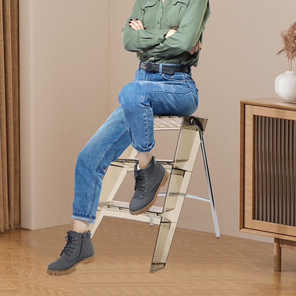 Modern Folding Step Stool for Adults 3 Step Ladder Folding Step Stool 44*52*63cm