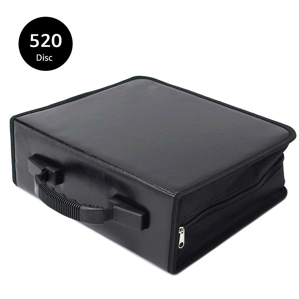 2 Pack 520 Capacity DVD Binder Case CD Wallets Storage Organizer Holder Booklet