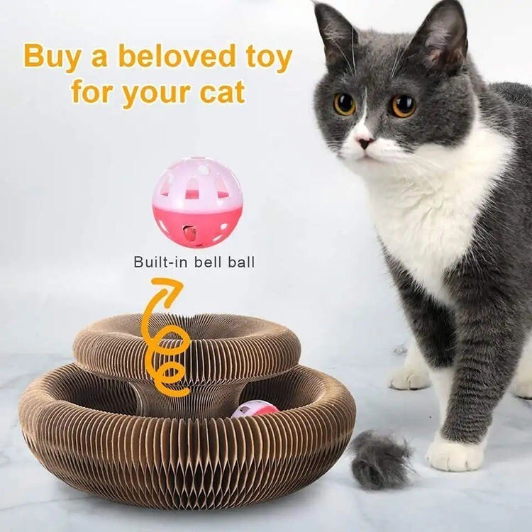 Cat Claw Board Foldable Cat Scratch Board & Cat Wheel funy Scratching board With