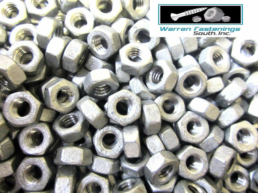 100 5/16-18 Hex Nuts Hot Dipped Galvanized