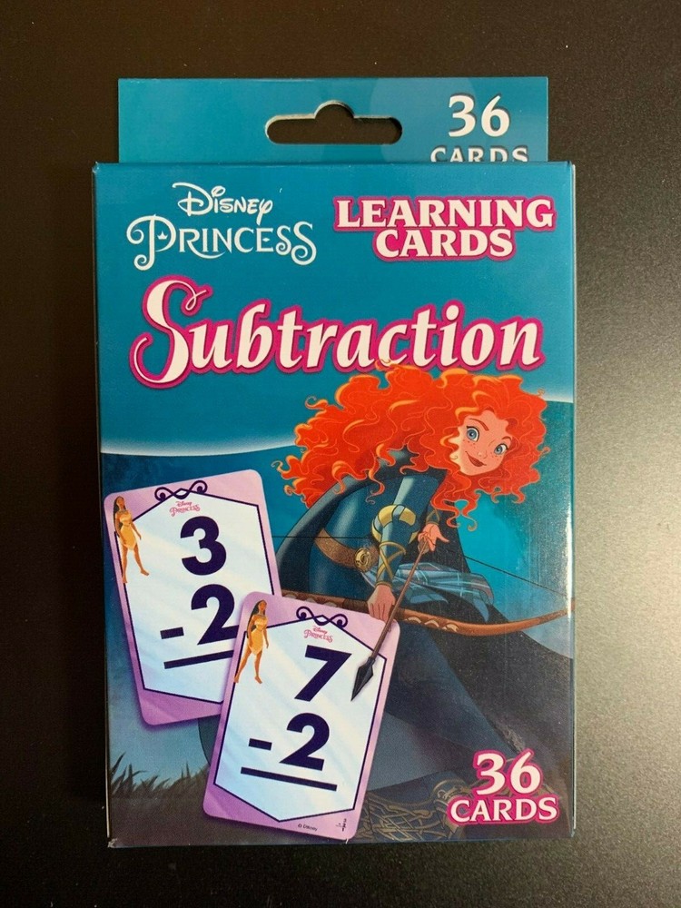 DISNEY PRINCESS MATH FLASH CARDS ADDITION MULTIPLICATION SUBTRACT NUMBERS/COUNT