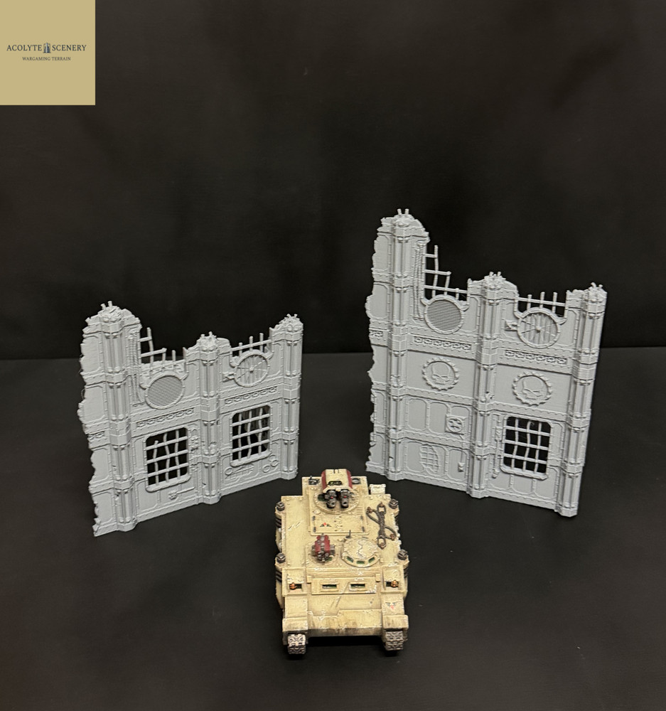 Grimdark Terrain 2 Ruin Bundle Easy-Build compatible with Warhammer 40k