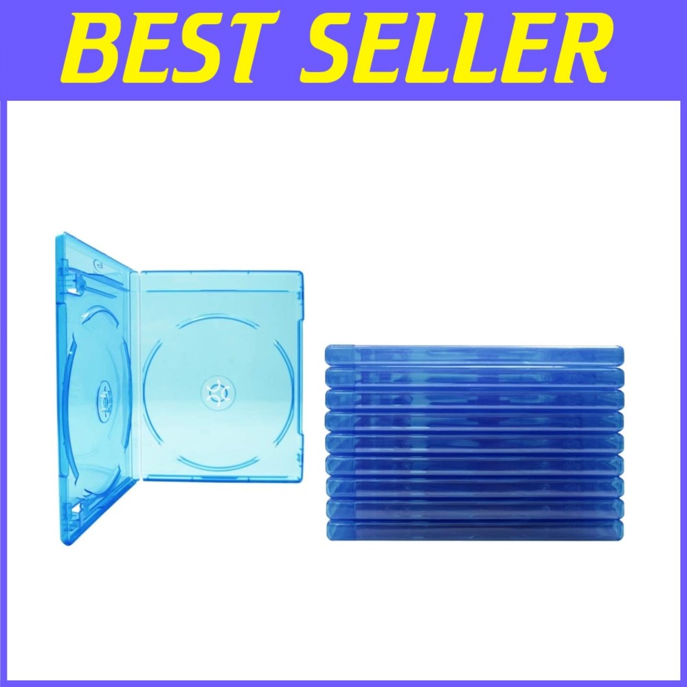 Blue Replacement Cases for Blu-Ray Discs - Pack of 10t**