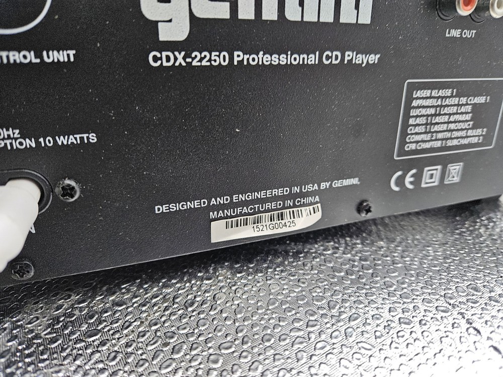 Gemini CDX-2250 Professional CD/MP3-Player Test Working