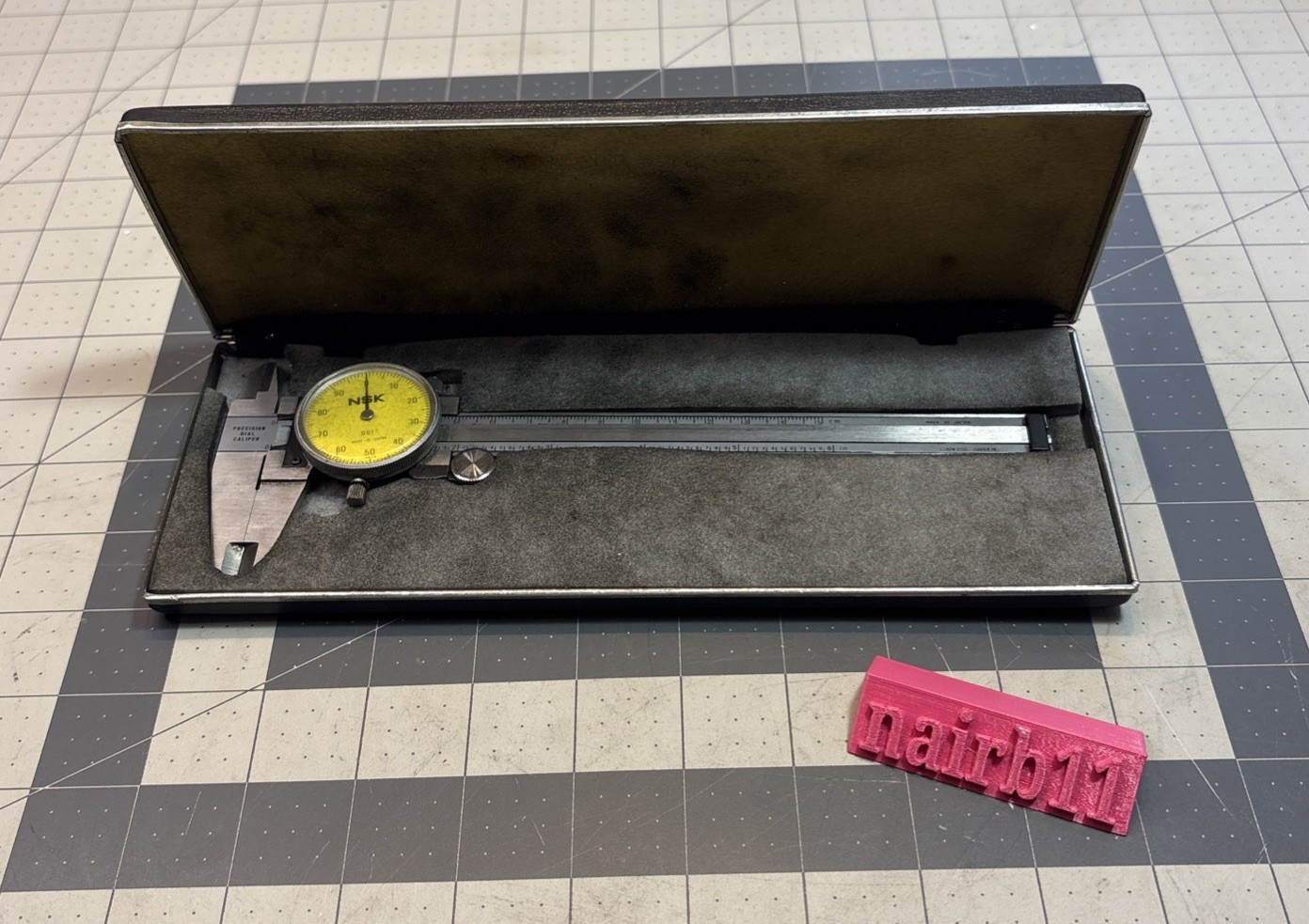 NSK Precision 6" Dial Caliper .001” w/ Case Machinist Tools Japan