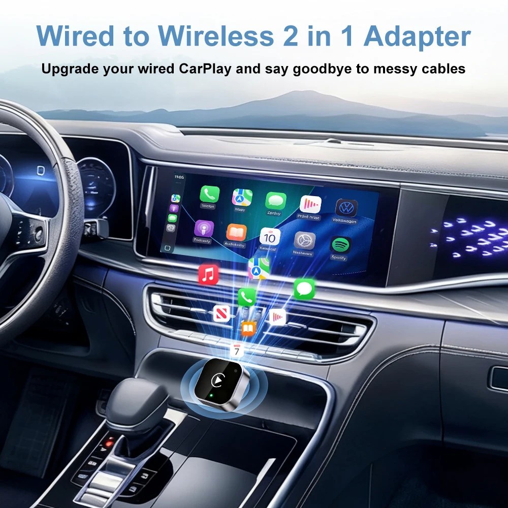 2025 USB Wireless CarPlay Adapter For iPhone Apple Wireless Dongle Plug ＆ Play