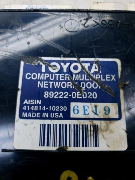 07-09 LEXUS LX350 CHASSIS ECM MULTIPLEX NETWORK BODY CONTROL MODULE ASSEMBLY