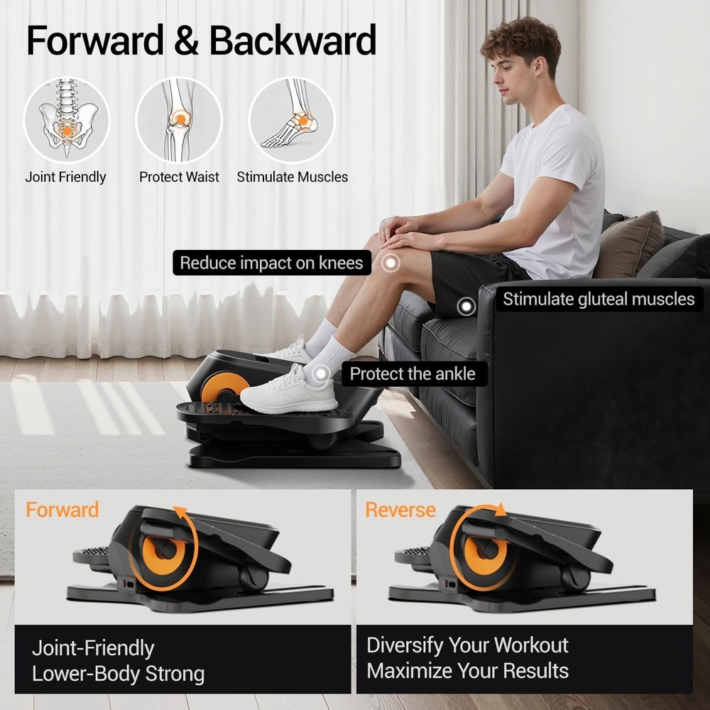 Remote-Controlled Under Desk Elliptical Machine: 12 Speed, Auto & Manual Modes