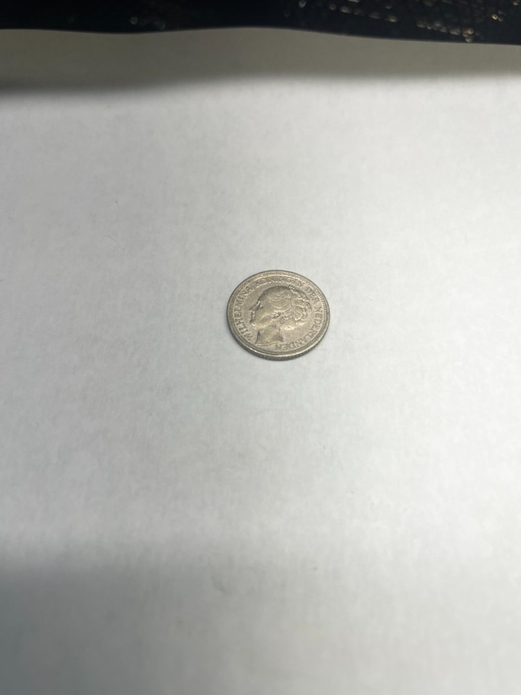1941 P Netherlands  Silver 10 Cents