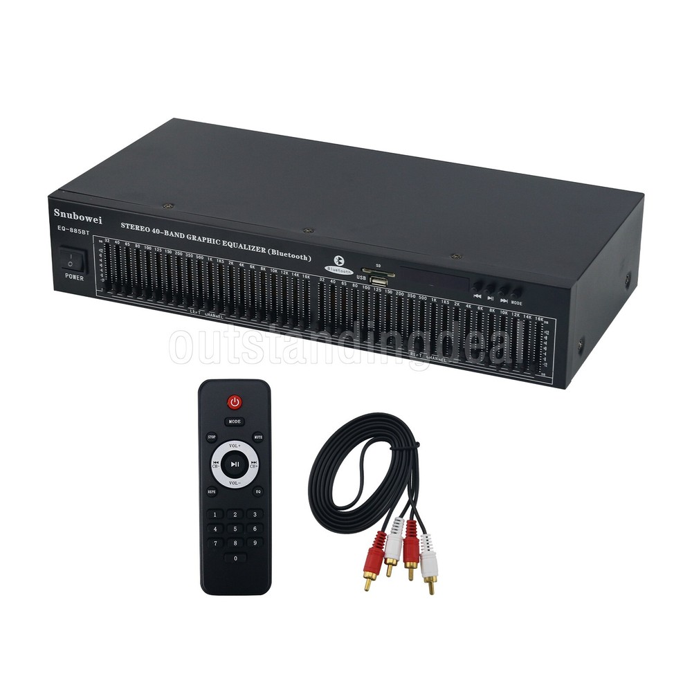 885BT 40-band Stereo Graphic EQ Bluetooth Equalizer Audio Receiver Support USB