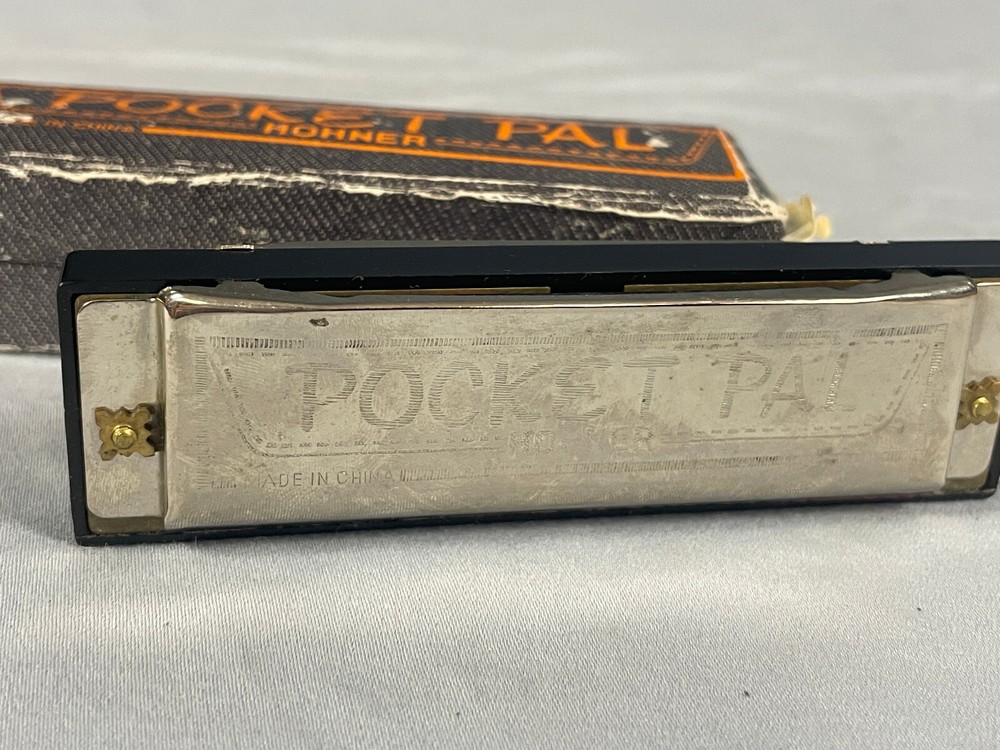 Vintage Hohner Pocket Pal Harmonica in case