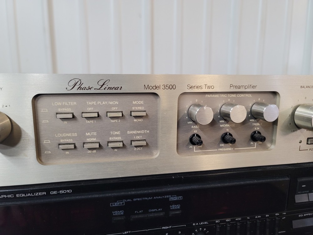 Phase Linear Model 3500 Series 2 Pre-Amplifier - Original - Working -Handles!