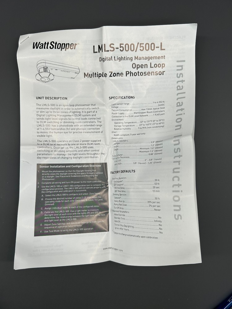 Wattstopper LMLS-500