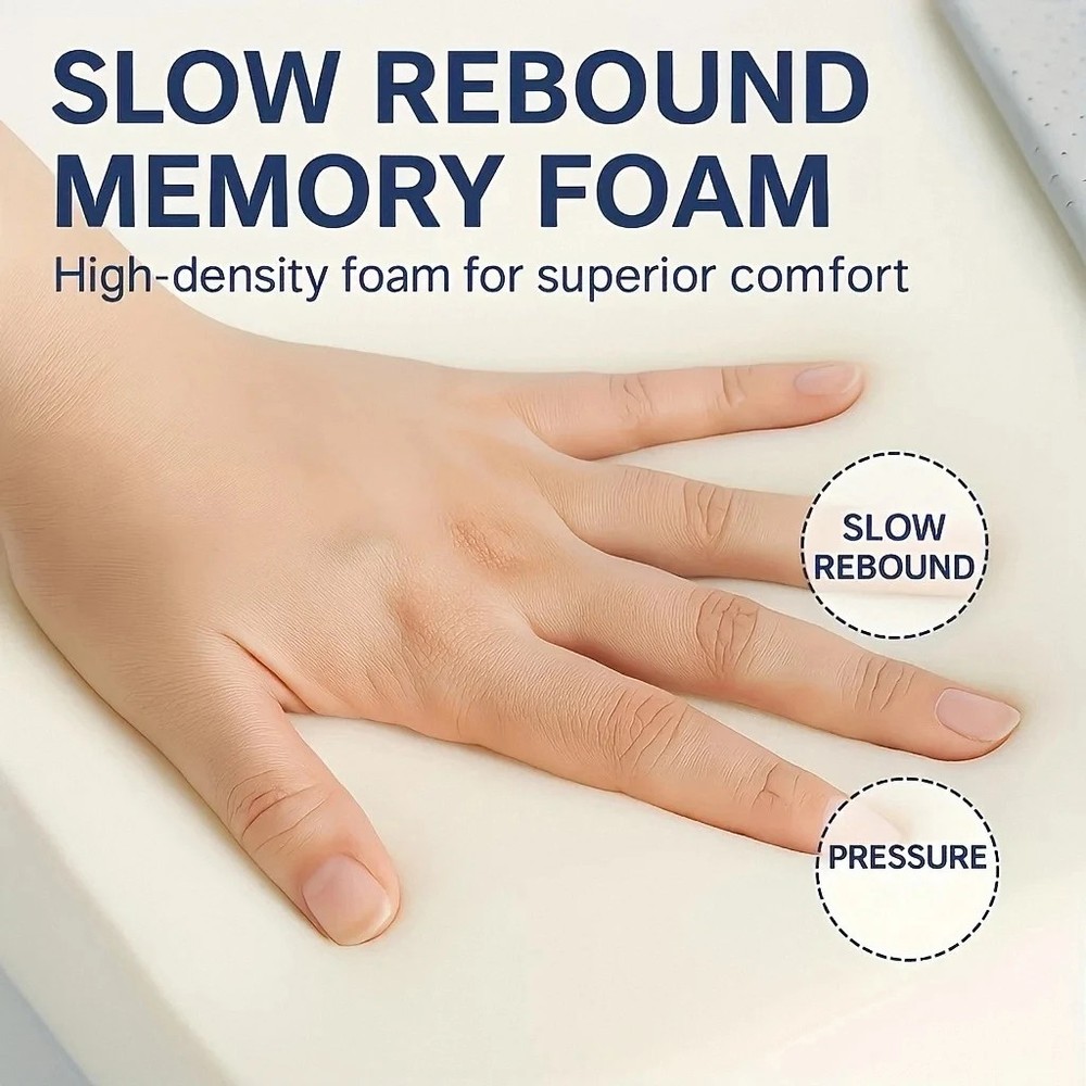1pc Memory Foam Seat Cushion - 3D Ergonomic Support